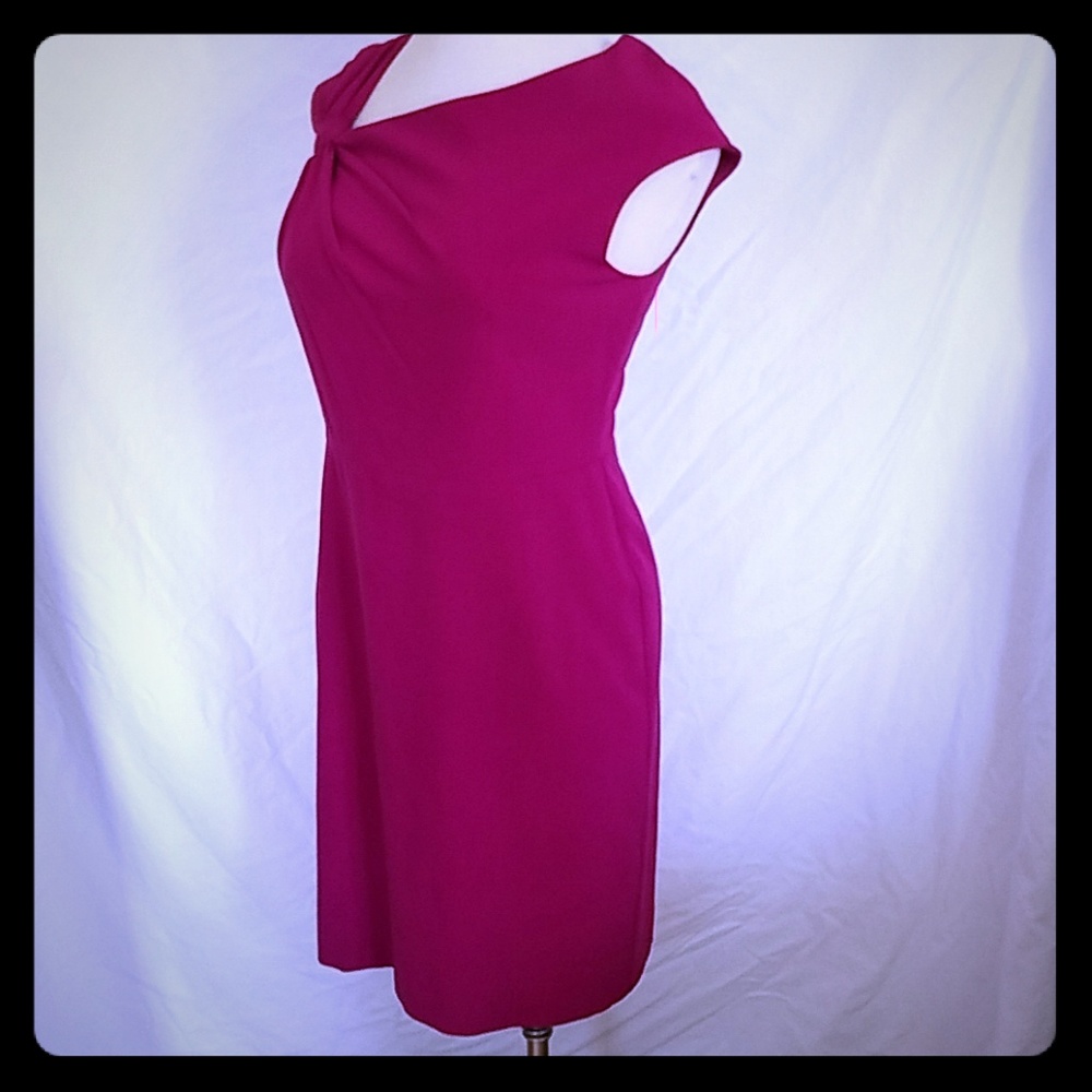 Magenta Iny&Blu asymmetrical midi dress